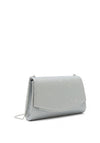 Zen Collection Textured Flap Over Clutch, Silver