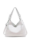 Zen Collection Slouchy Hobo Shoulder Bag, White