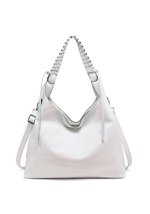 Zen Collection Slouchy Hobo Shoulder Bag, White