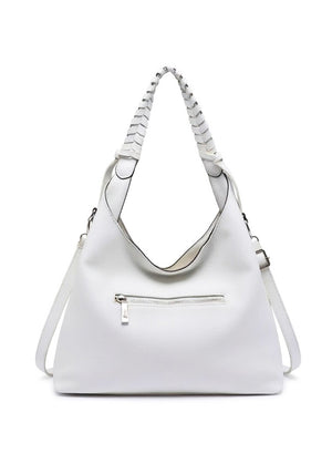Zen Collection Slouchy Hobo Shoulder Bag, White