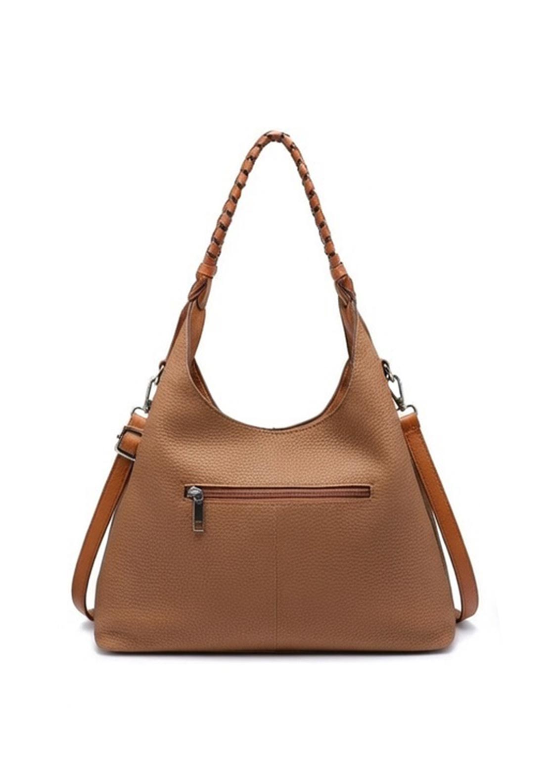 Zen Collection Slouchy Hobo Shoulder Bag, Brown