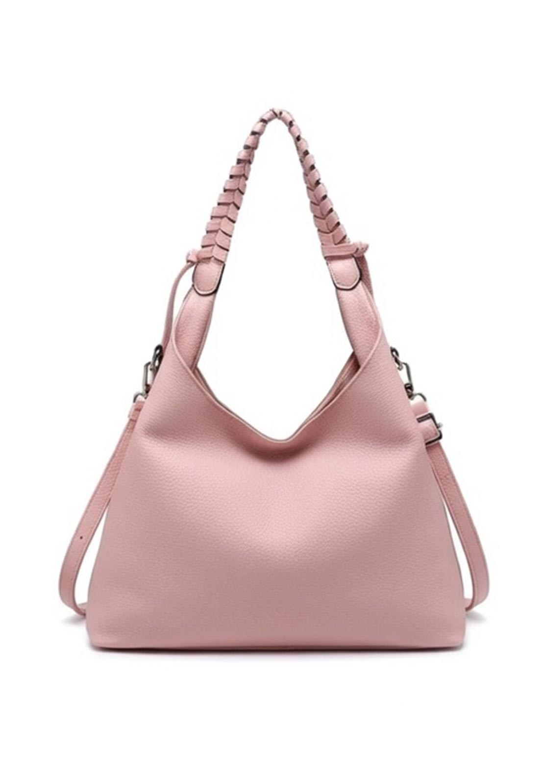 Zen Collection Slouchy Hobo Shoulder Bag, Pink
