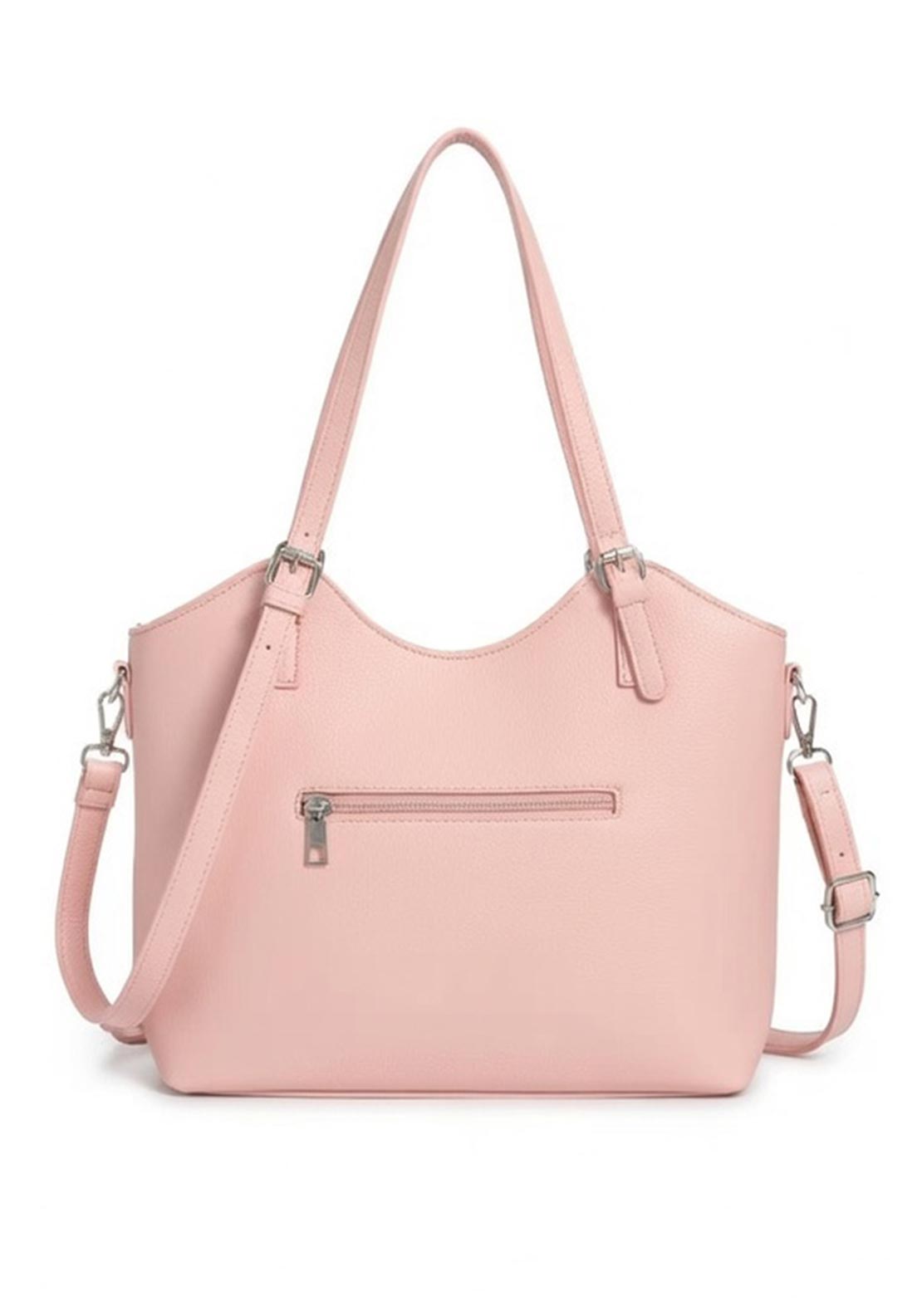 Zen Collection Zipped Medium Shopper Bag, Pink