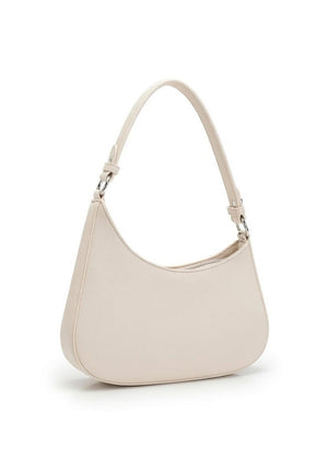 Zen Collection Shoulder Crescent Handbag, Cream