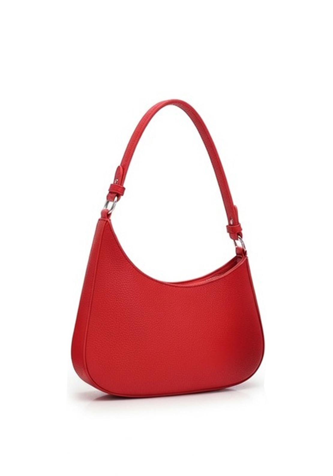 Zen Collection Crescent Shoulder Bag, Red