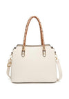 Zen Collection Zip Closure Shoulder Bag, White