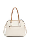 Zen Collection Zip Closure Shoulder Bag, White