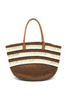 Serafina Collection Striped Woven Shoulder Bag, Brown