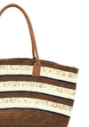 Serafina Collection Striped Woven Shoulder Bag, Brown