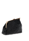 Zen Collection Geometric Embossed Clutch Bag, Black
