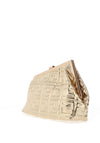Zen Collection Geometric Embossed Clutch Bag, Gold