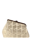 Zen Collection Geometric Embossed Clutch Bag, Gold