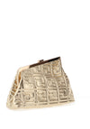 Zen Collection Geometric Embossed Clutch Bag, Gold