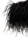 Zen Collection Feather Box Clutch Bag, Black