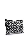 Zen Collection Herringbone Print Vanity Pouch, Black & White