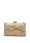Zen Collection Iridescent Diamante Clutch Bag, Gold