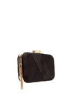Zen Collection Woven Tassel Clutch Bag, Black