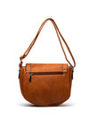 Zen Collection Embossed Detail Saddle Bag, Tan