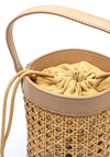 Zen Collection Wicker Cylinder Grab Bag, Taupe