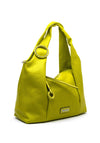 Zen Collection Pebbled Hobo Bag, Lime Green