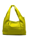 Zen Collection Pebbled Hobo Bag, Lime Green