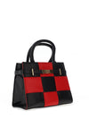 Zen Collection Check Print Grab Bag, Black & Red