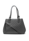 Zen Collection Checkered Shoulder Bag, Grey