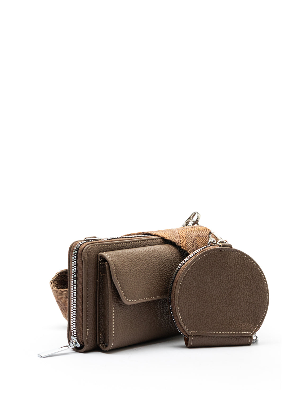 Zen Collection Crossbody Smartphone Wallet with Coin Purse, Soil