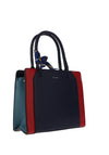 Zen Collection Two Tone Shoulder Bag, Blue