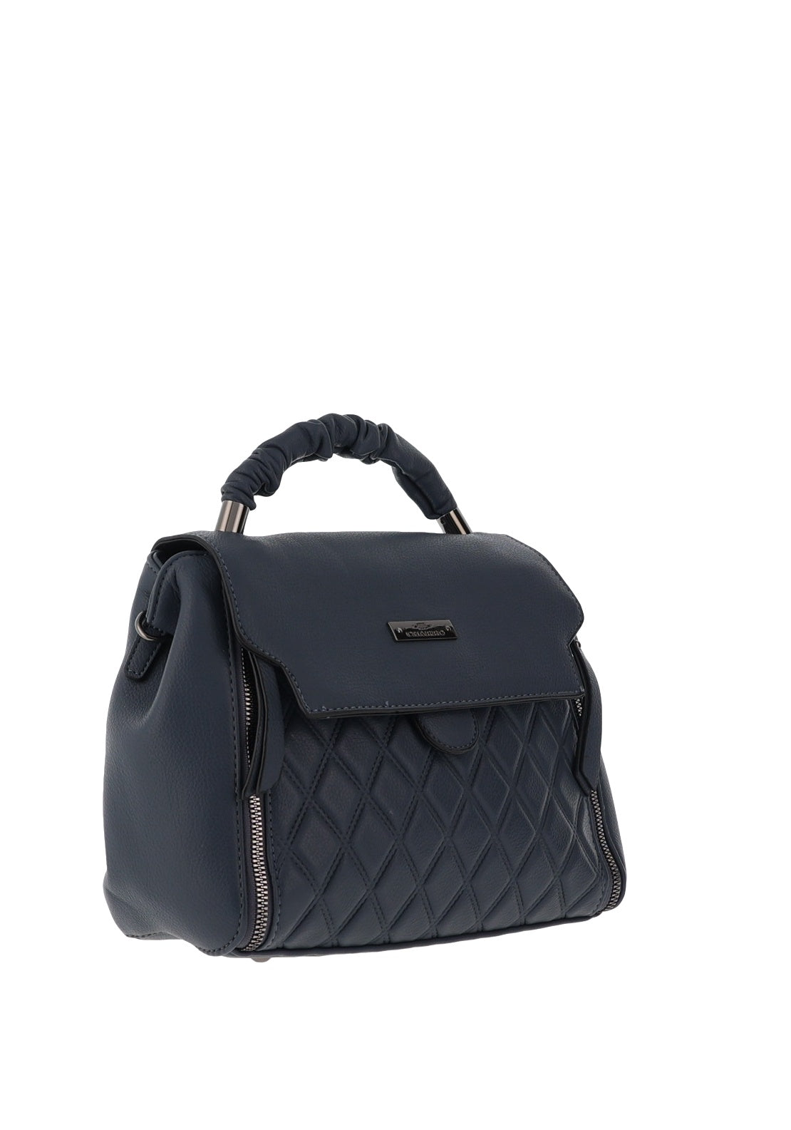 Zen Collection Geometric Quilted Grab Bag, Blue