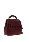 Zen Collection Geometric Quilted Grab Bag, Red