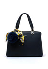 Zen Collection Pebbled Pom Pom Grab Bag, Navy