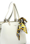 Zen Collection Pebbled Pom Pom Grab Bag, White
