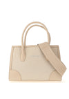 Zen Collection Contrast Trim Crossbody Bag, Beige