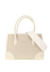 Zen Collection Contrast Trim Crossbody Bag, White
