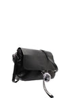 Zen Collection Pebbled Flap Over Crossbody Bag, Black