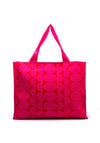 Zen Collection Geo Print Beach Tote Bag, Pink & Red