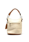 Zen Collection Embossed Logo Bucket Bag, Cream