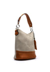 Zen Collection Embossed Logo Bucket Bag, Grey