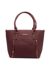 Zen Collection Pebbled Shoulder Bag, Maroon