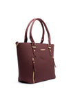Zen Collection Pebbled Shoulder Bag, Maroon