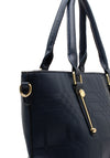Zen Collection Glen Check Print Shoulder Bag, Navy