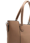 Zen Collection Pebbled Block Shoulder Bag, Taupe