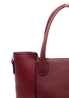 Zen Collection Pebbled Block Shoulder Bag, Wine