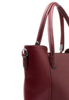 Zen Collection Pebbled Block Shoulder Bag, Wine