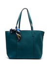 Zen Collection Ribbon Tote Bag, Teal Blue
