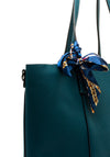 Zen Collection Ribbon Tote Bag, Teal Blue