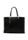 Zen Collection Stud Detail Shoulder Bag, Black