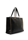 Zen Collection Stud Detail Shoulder Bag, Black