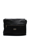 Zen Collection Pebbled Zip Detail Satchel Bag, Black